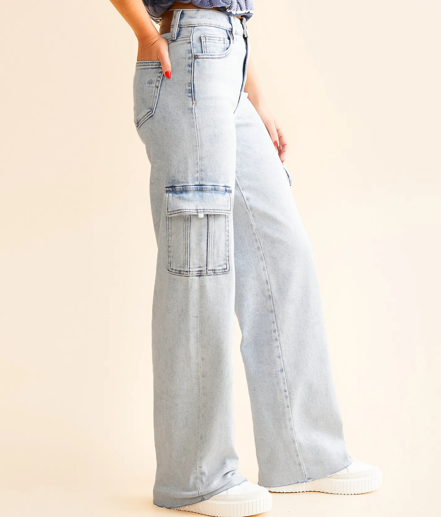 Jeans|Bottoms | HIDDEN Logan Dad Cargo Stretch Jean Light