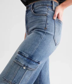 HIDDEN Logan Dad Cargo Stretch Jean Medium Dark