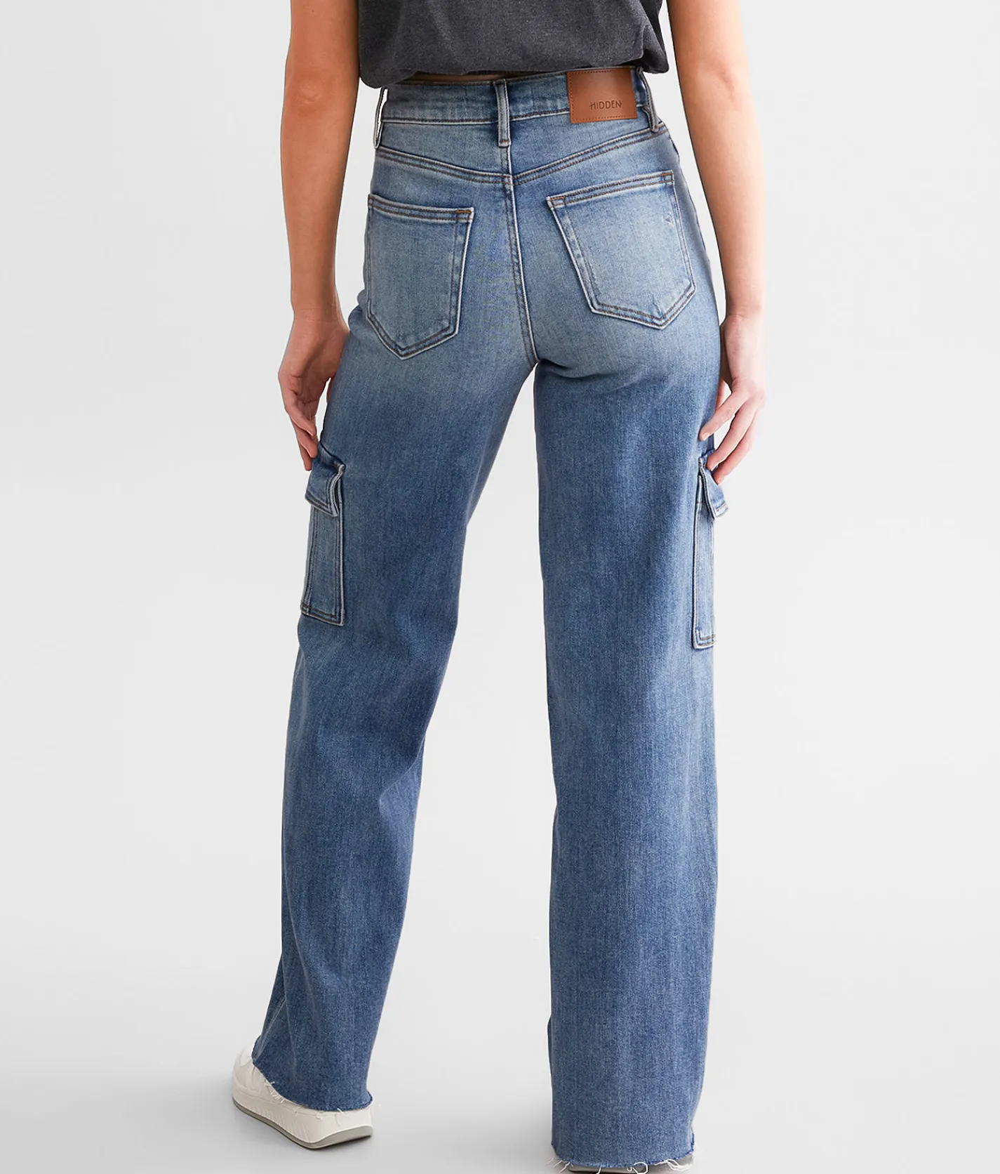 HIDDEN Logan Dad Cargo Stretch Jean Medium Dark