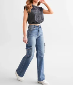 HIDDEN Logan Dad Cargo Stretch Jean Medium Dark