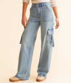 Jeans|Bottoms | HIDDEN Logan Dad Cargo Stretch Jean Light