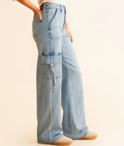 Jeans|Bottoms | HIDDEN Logan Dad Cargo Stretch Jean Light