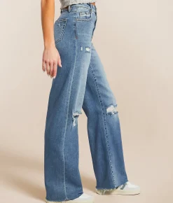 Jeans|Bottoms | HIDDEN Logan Dad Stretch Jean Medium Wash