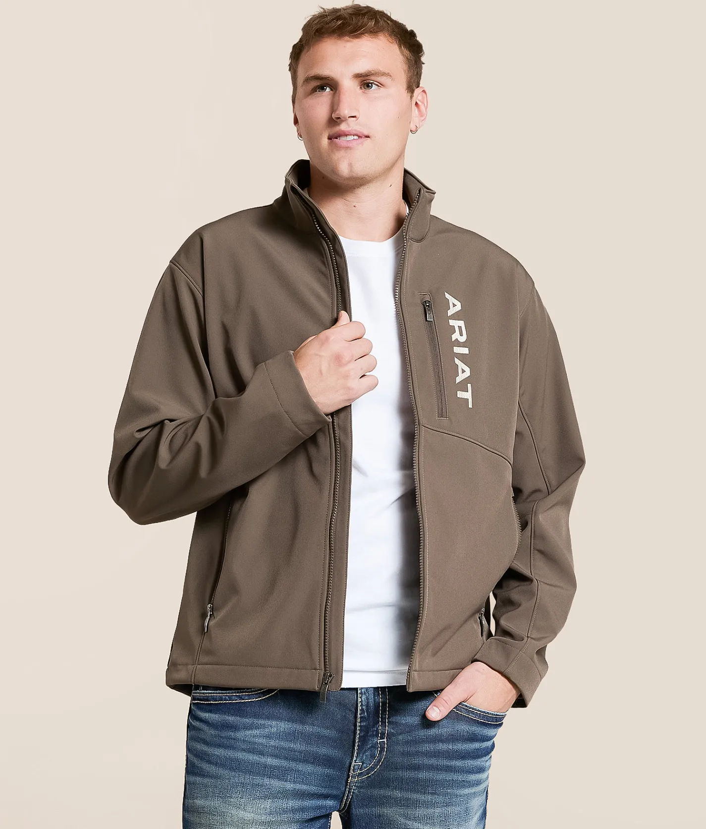 Ariat Logan Softshell Jacket Banyan Bark New