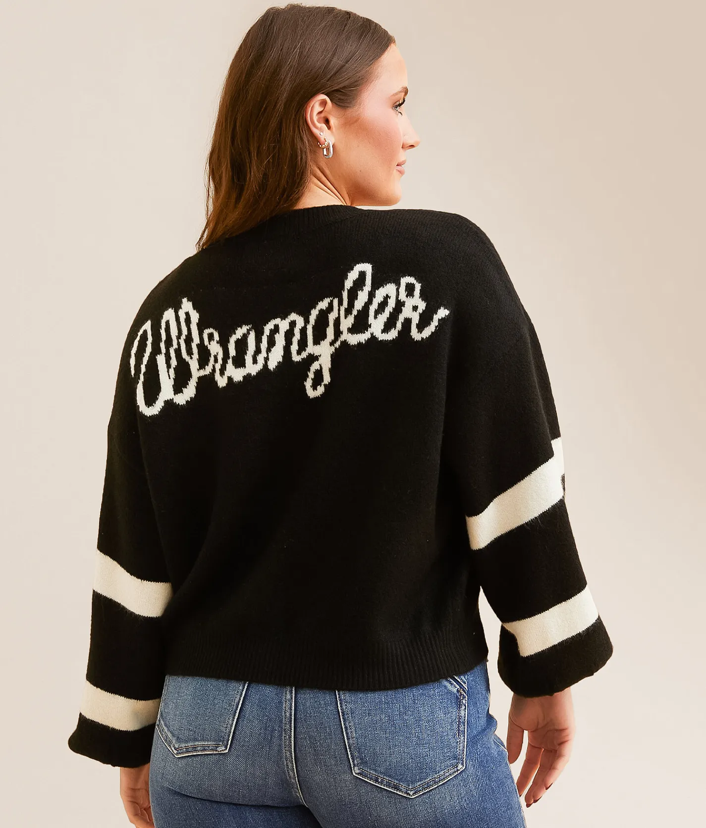 Wrangler® Logo Cardigan Sweater Black Sale