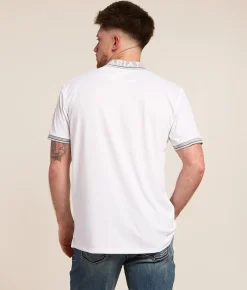 Tops | Ariat Logo Fitted Polo White
