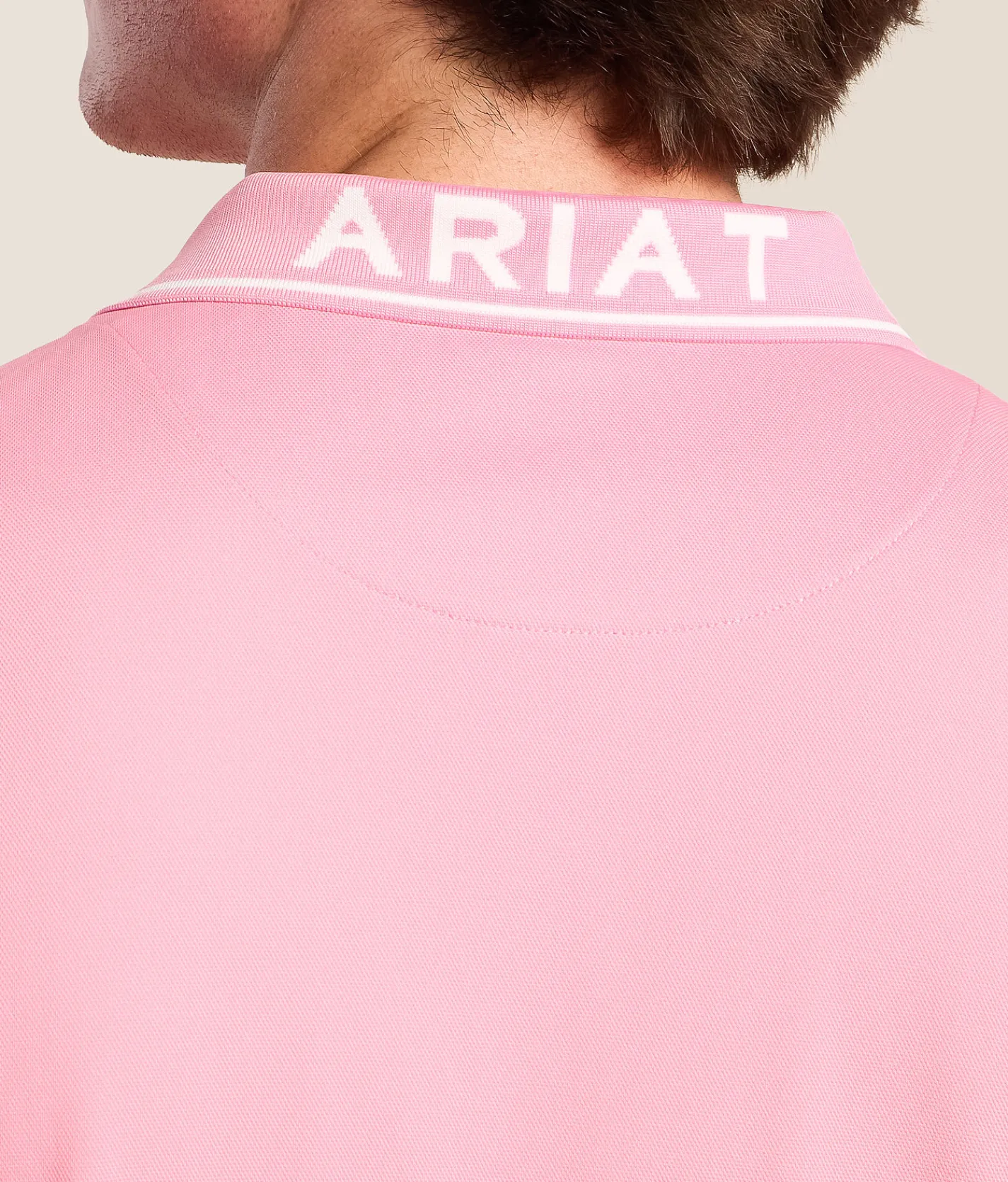 Ariat Logo Fitted TEK Polo Pink Drink Hot