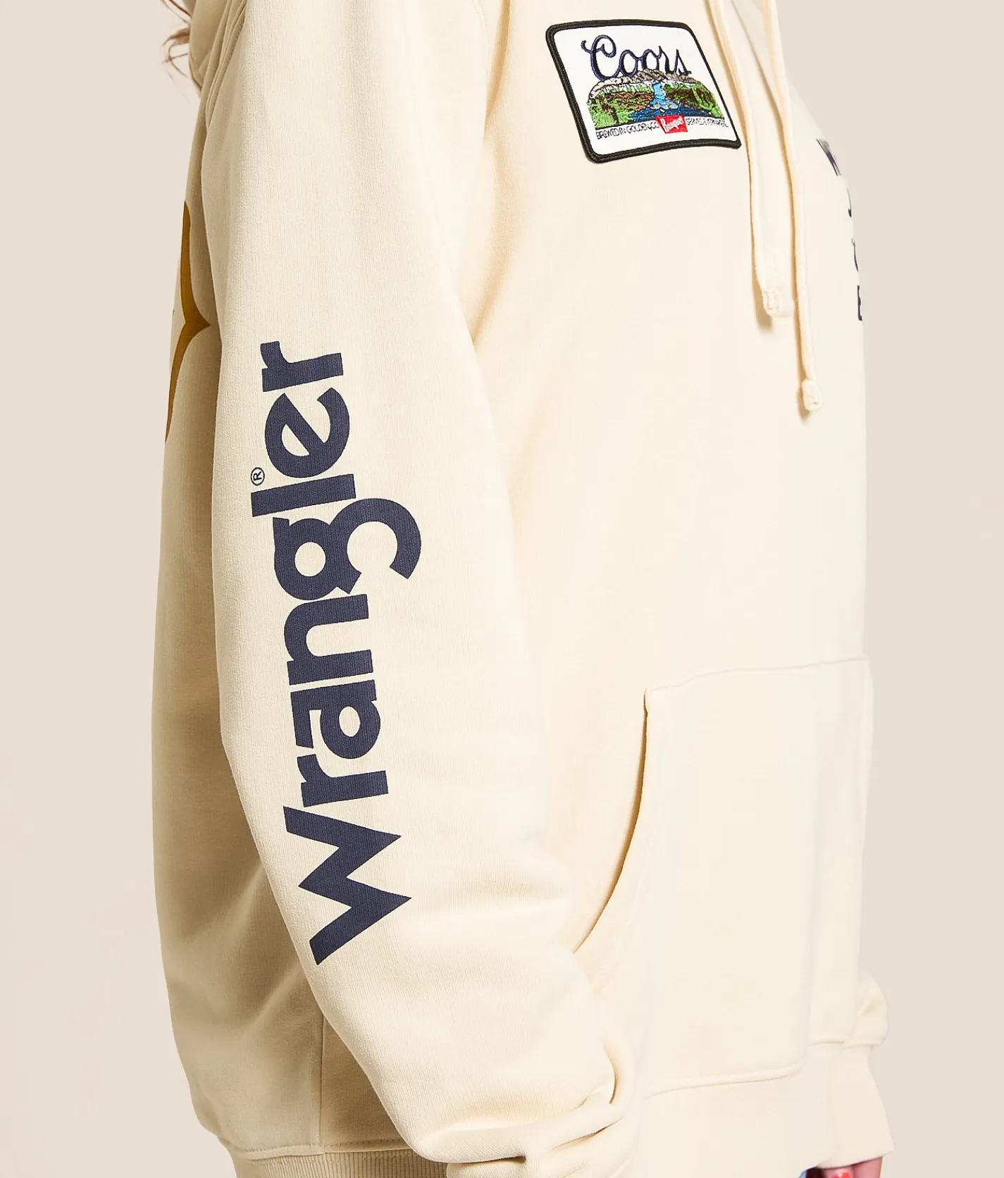 Wrangler® x Coors® Logo Hooded Sweatshirt Antique White
