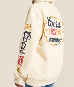 Wrangler® x Coors® Logo Hooded Sweatshirt Antique White