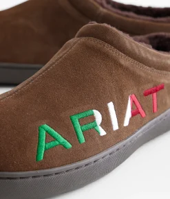 Shoes | Ariat Logo Leather Clog Slipper Stone Mexico