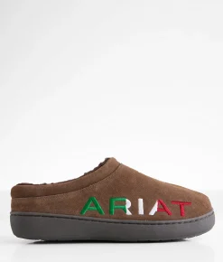 Shoes | Ariat Logo Leather Clog Slipper Stone Mexico