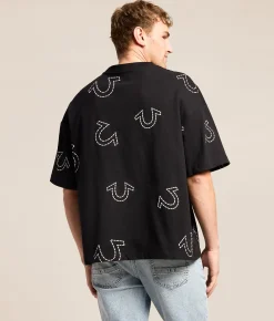True Religion Logo Oversized T-Shirt Optic White Online
