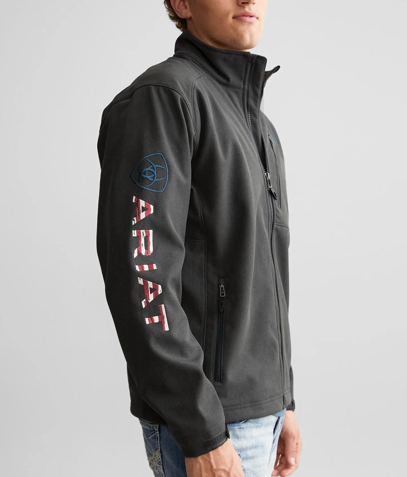 Ariat Logo 2.0 Patriot Softshell Jacket Charcoal Online