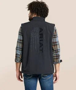 Tops|Coats & Jackets | Ariat Logo 2.0 Patriot Softshell Vest Black