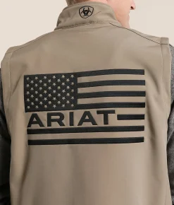 Tops|Coats & Jackets | Ariat Logo 2.0 Patriot Vest Greige