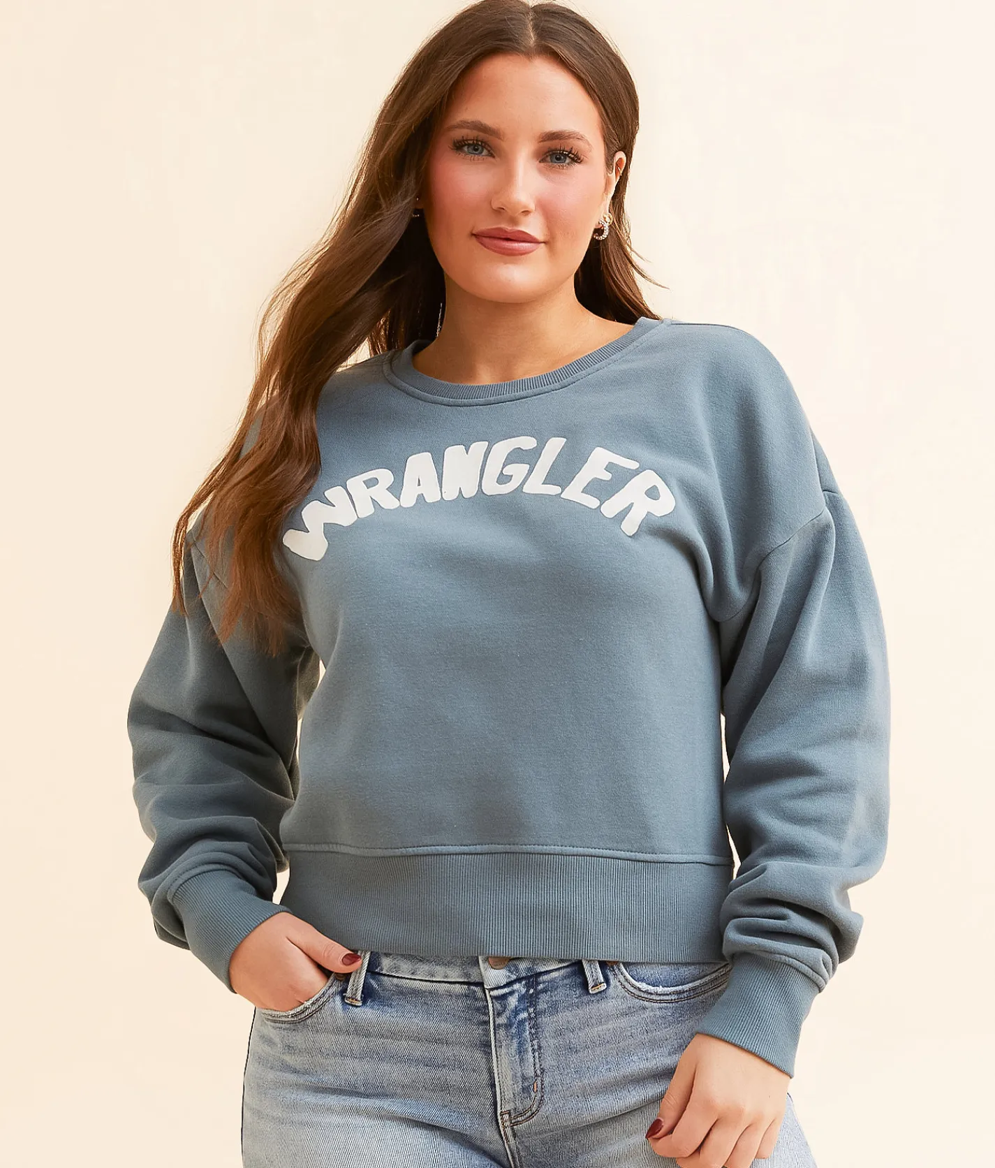 Tops | Wrangler® Logo Pullover Blue