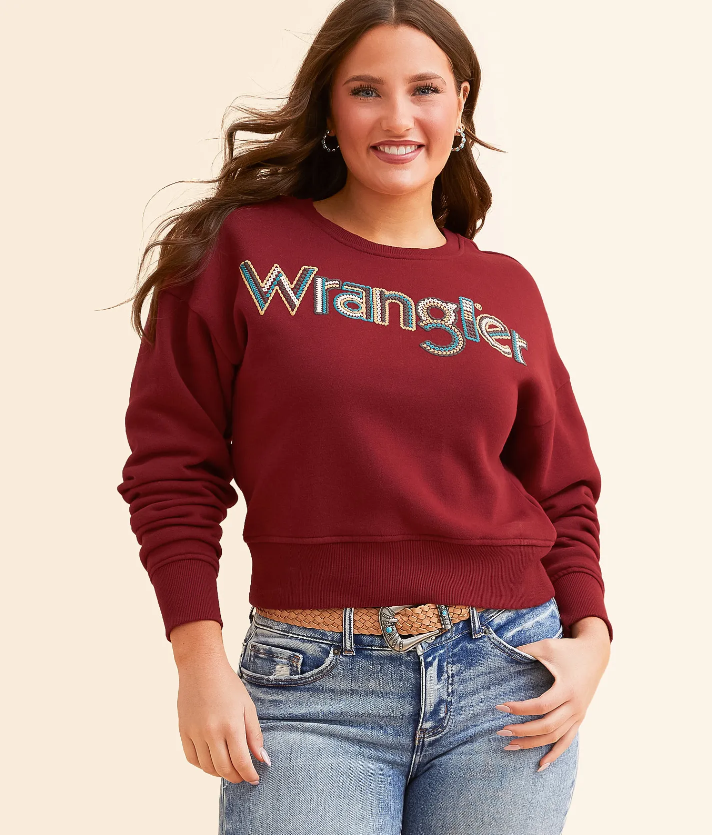 Wrangler® Logo Pullover Red Discount