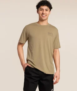 RVCA Logo Shatter Sport T-Shirt Covert Green Discount
