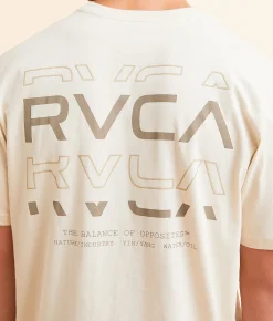 Graphic T-Shirts|Activewear | RVCA Logo Shatter Sport T-Shirt Silver Bleach