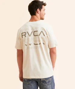 Graphic T-Shirts|Activewear | RVCA Logo Shatter Sport T-Shirt Silver Bleach
