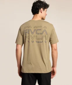 Graphic T-Shirts|Activewear | RVCA Logo Shatter Sport T-Shirt Covert Green