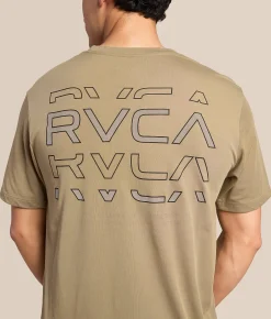 Graphic T-Shirts|Activewear | RVCA Logo Shatter Sport T-Shirt Covert Green