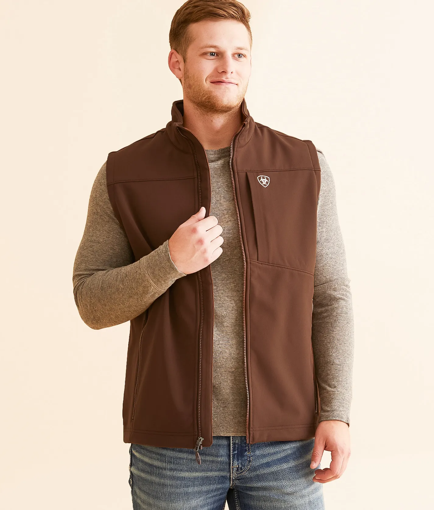 Ariat Logo 2.0 Softshell Vest Shaved Chocolate Discount