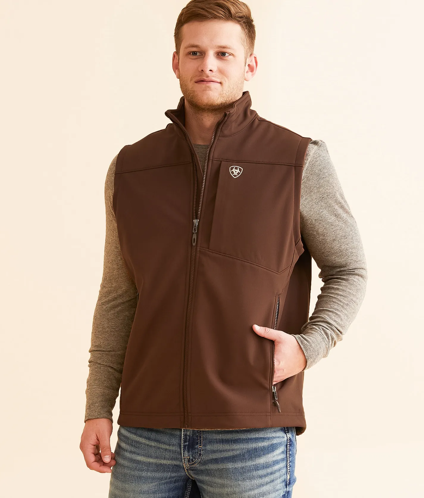 Ariat Logo 2.0 Softshell Vest Shaved Chocolate Discount