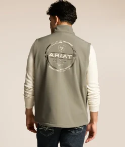Tops|Coats & Jackets | Ariat Logo Softshell Vest Vetiver