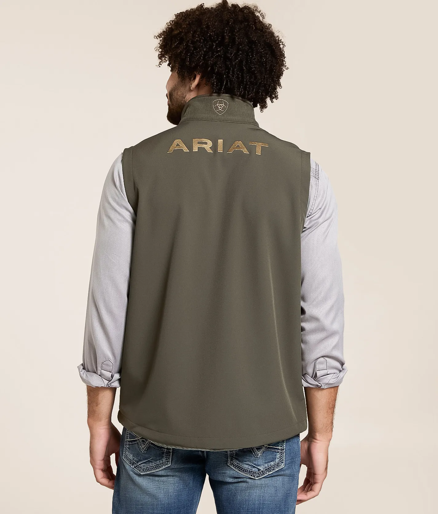 Tops|Coats & Jackets | Ariat Logo Softshell Vest Dark Green Heather