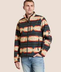 Tops|Coats & Jackets | Ariat Logo Southwestern Softshell Jacket Red Multi