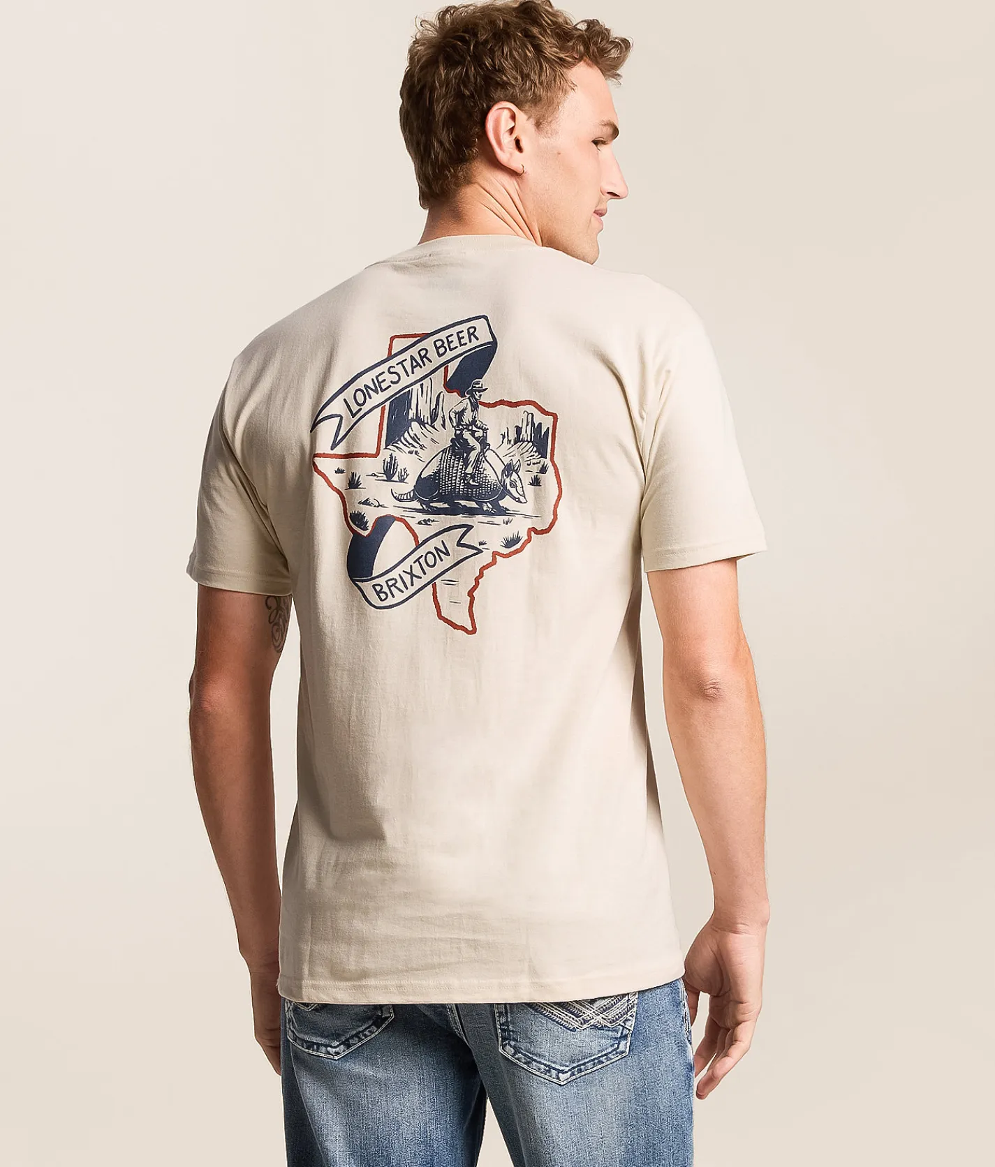 Brixton Lonestar Armadillo T-Shirt Cream Best