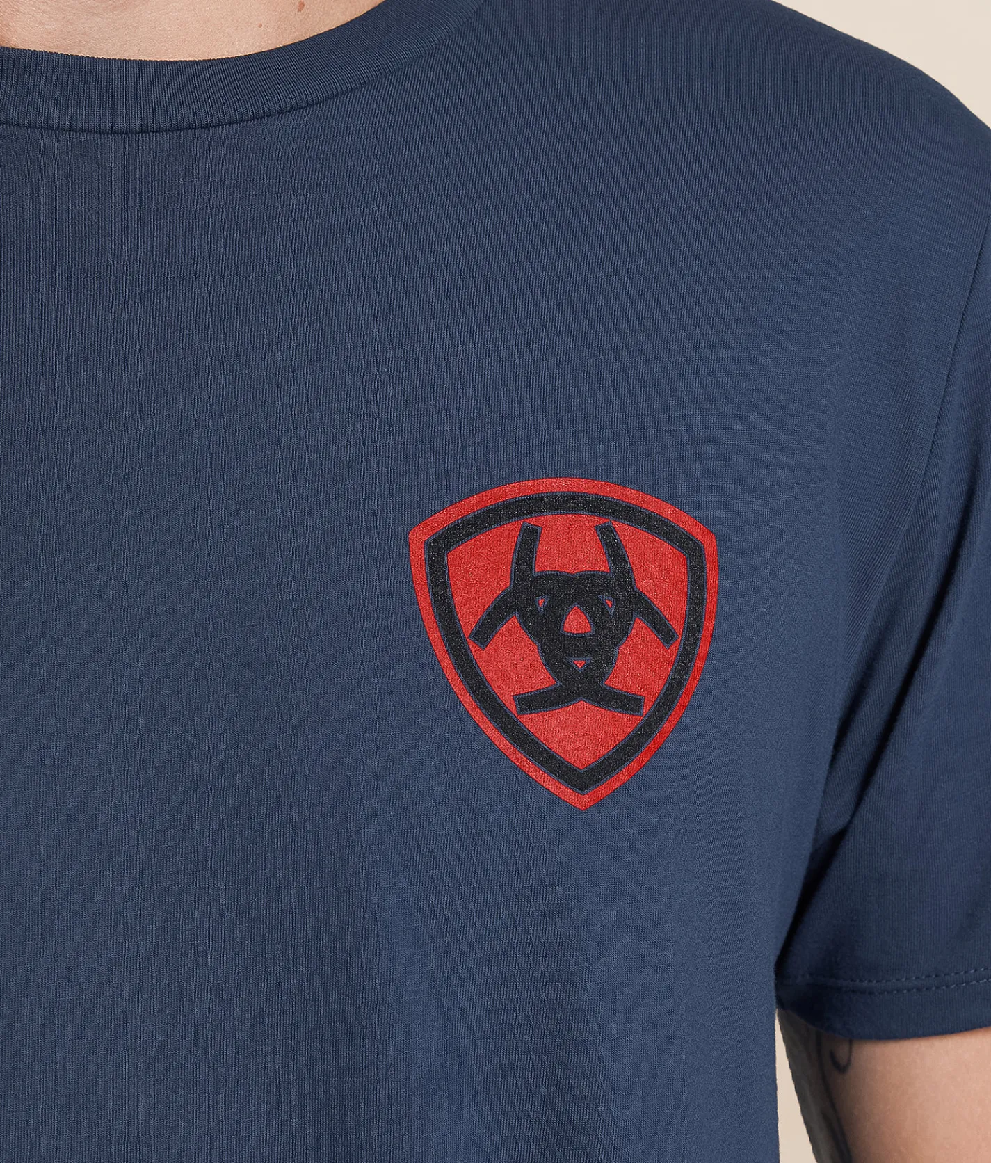 Ariat Longhorn Aztec T-Shirt Blue Dusk