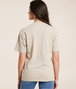 Tops | Ariat Longhorn Boyfriend T-Shirt Oatmeal Heather
