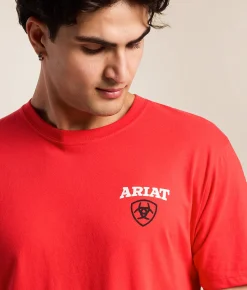Tops|Graphic T-Shirts | Ariat Longhorn Free Roam T-Shirt Mars Red