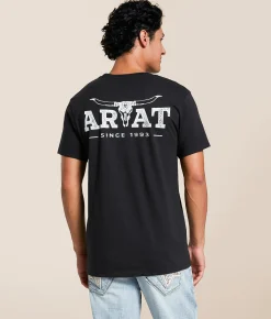 Ariat Longhorn Lockup T-Shirt Black Clearance