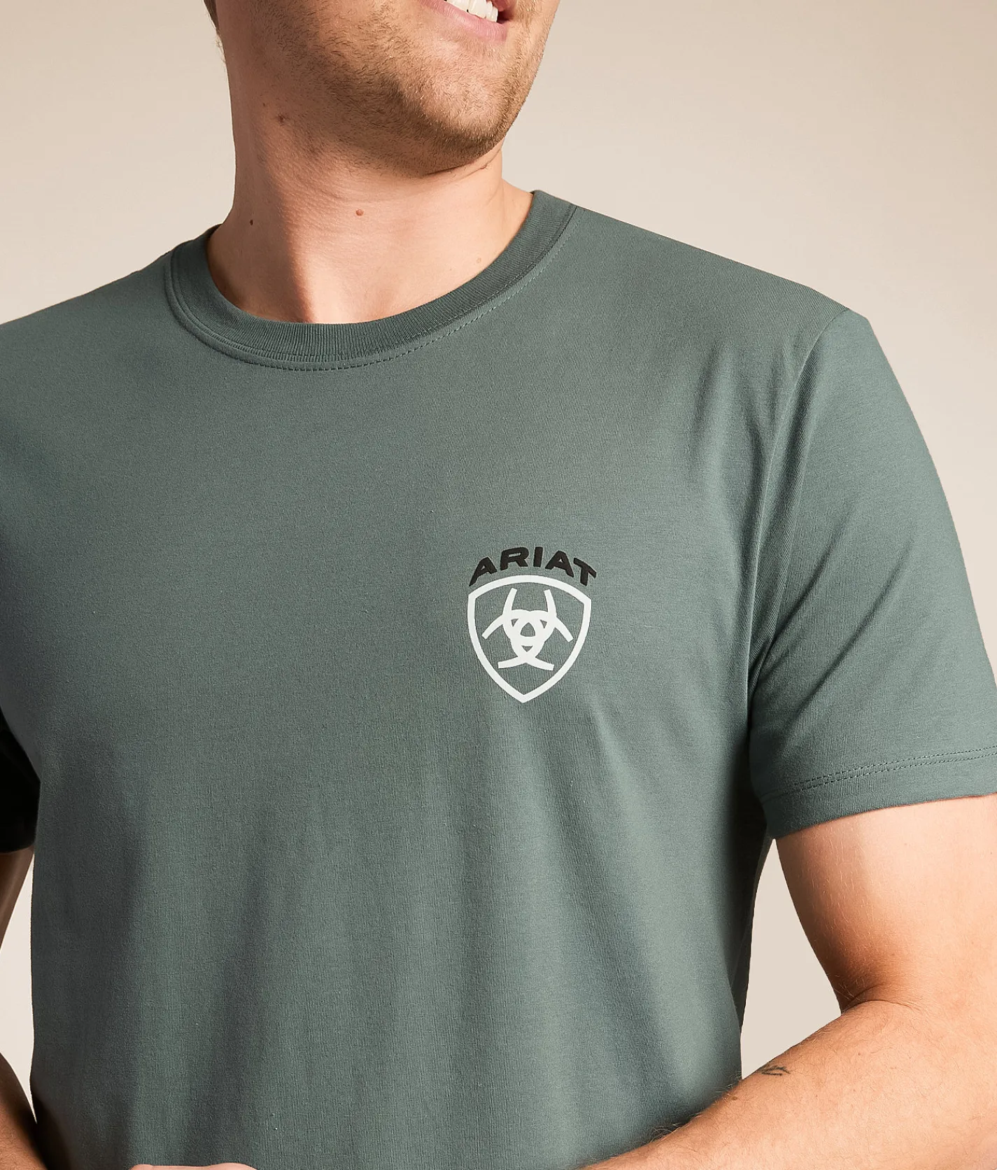 Ariat Longhorn Patriot Shield T-Shirt Balsam Green Clearance