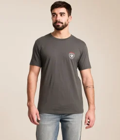 Tops | Ariat Longhorn Patriot T-Shirt Dark Shadow