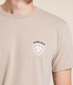 Ariat Longhorn Patriot T-Shirt Brindle Heather Sale