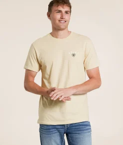 Tops|Graphic T-Shirts | Ariat Longhorn Thrashed T-Shirt Wood Ash