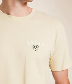 Tops|Graphic T-Shirts | Ariat Longhorn Thrashed T-Shirt Wood Ash
