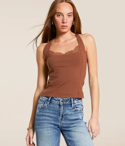 Free People Looking Good Cami Tank Top Brown Outlet