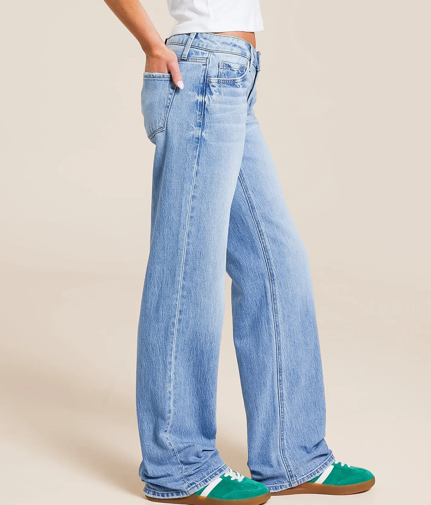 Jeans|Bottoms | Flying Monkey Loose Low Rise Stretch Jean Ska