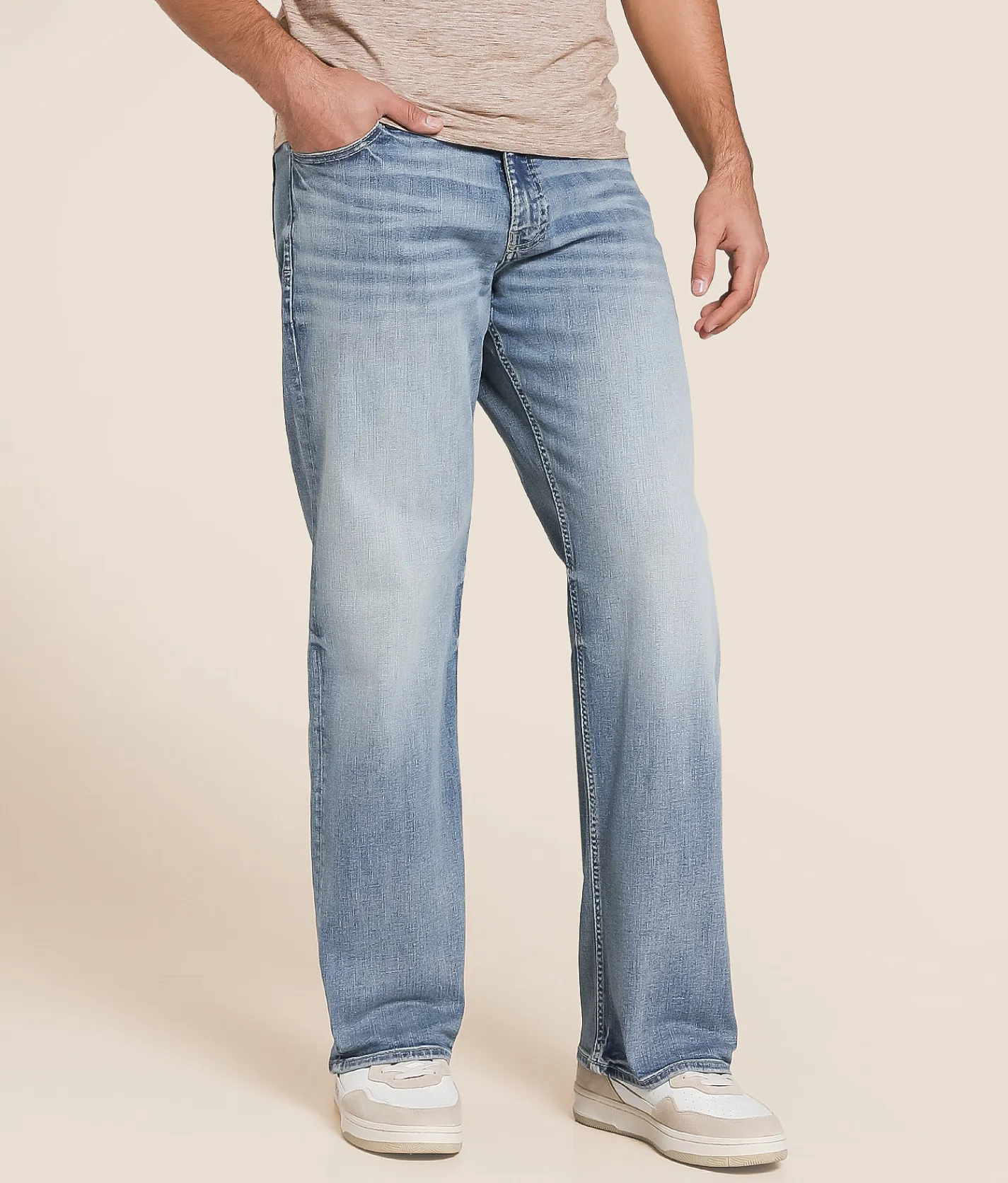 Bottoms|Jeans | Reclaim Loose Straight Stretch Jean Rouen