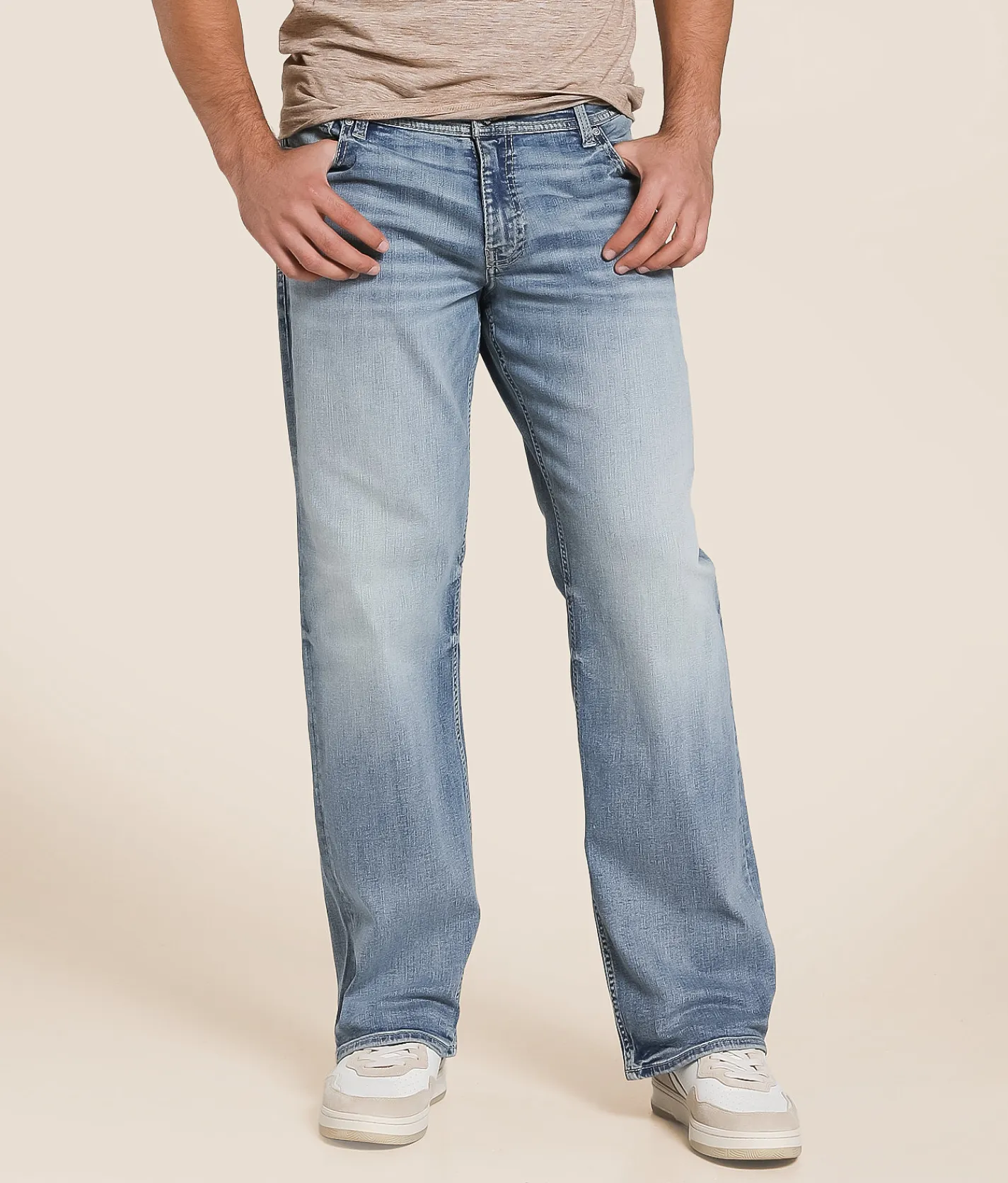 Bottoms|Jeans | Reclaim Loose Straight Stretch Jean Rouen