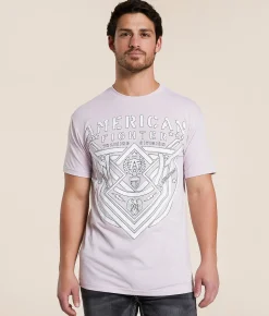 American Fighter Lost Springs T-Shirt Lavender Fog Discount