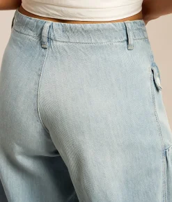 Jeans|Bottoms | Free People Lotus Wide Leg Jean Bijou Blue