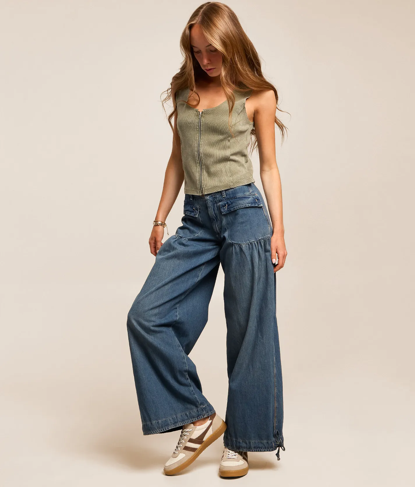 Free People Lotus Wide Leg Jean Juno Hot