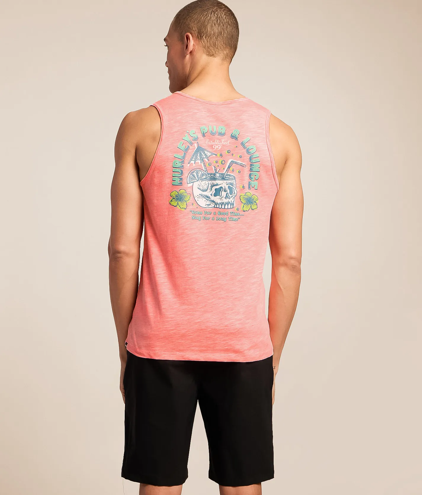 Tops | Hurley Loungin' Tank Top White Lava Glow