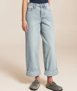 Jeans|Bottoms | Z Supply Lou Wide Leg Cuffed Jean Faded Indigo